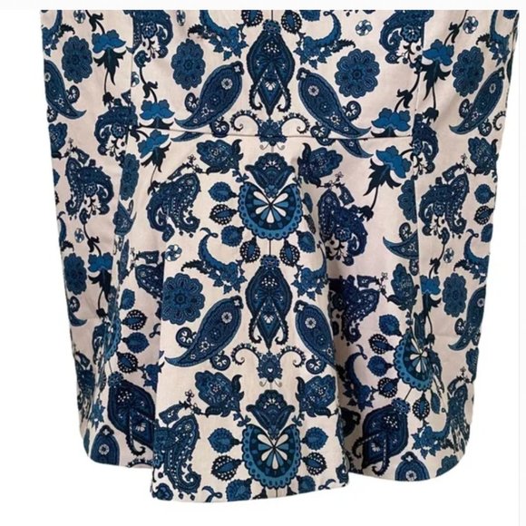 Ted Baker Madisyn blue paisley pencil skirt size 0 nwt - Picture 4 of 10